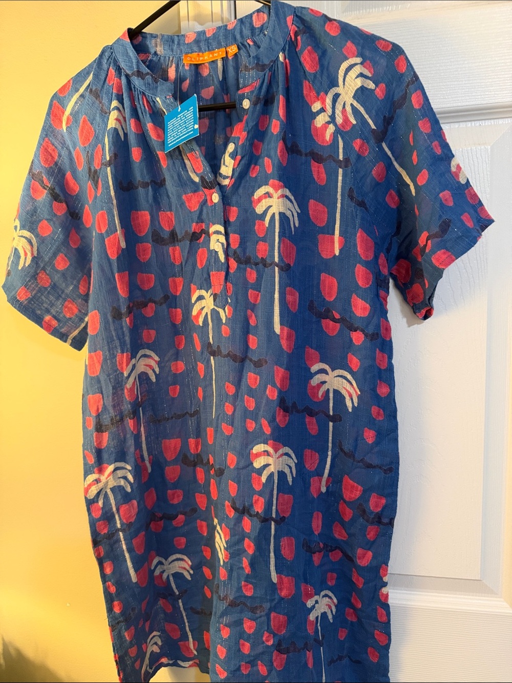 Oliphant palm dress coverup xs nwt